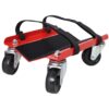 Heavy Duty Snowmobile Dolly V Slide With 2.5" Swivel Casters, Rubber Pad, 1500Lbs Capacity Steel - Red - Image 6