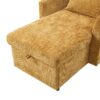 Multifunctional Lazy Sofa Recliner With Storage And Phone Bracket In Chenille For Living Room - Mustard Yellow - Image 23