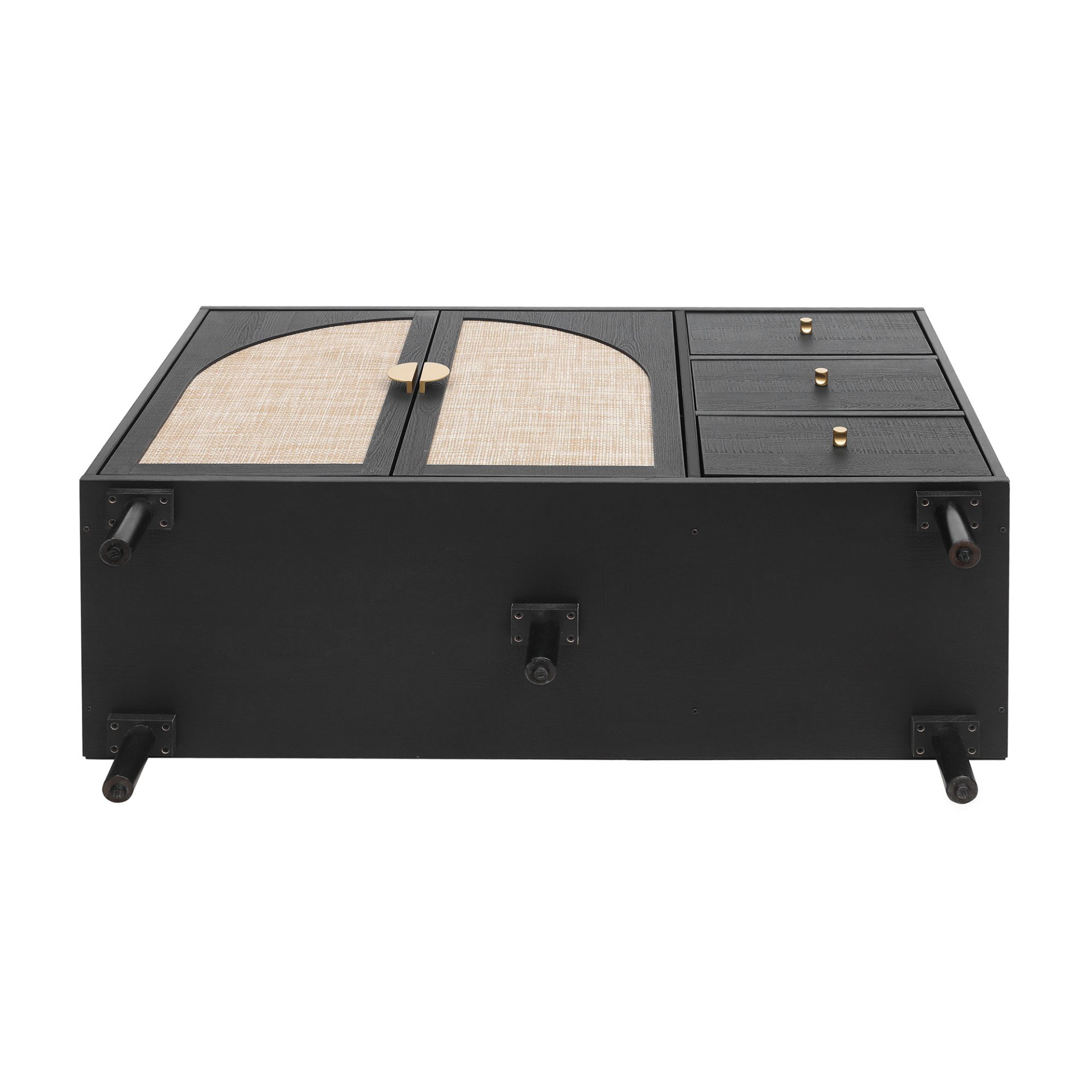 2 Door, 3 Drawer Cabinet, Suitable For Bedroom - Black - Image 12