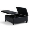 Ellis - Coffee Table Storage Ottoman - Midnight Black - Image 2