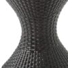 Highest Quality Wicker Hourglass Shaped Side Table - Brown Multi - Image 8
