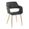 Margarite - Contemporary Dining / Chair (Set of 2) - Gold / Gray - Image 2