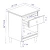 Classic 1 Drawer Solid Wood Nightstand With Cubby - Caramel - Image 5