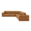 Modular Sectional With Wide Seat Free Combination L Shaped Couch Set Cloud Upholstered Minimalist Boneless Sofa - Brown - Image 6