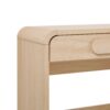 Modern Curved Waterfall Desk With Drawers - Oak - Image 2