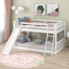 Full Over Full Bunk Bed With Convertible Slide And Ladder - White - Image 4