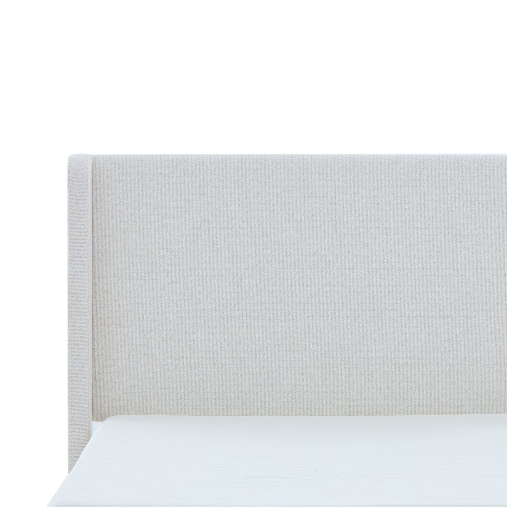 Harper - King Size Tall Headboard Upholstered Bed - Cream White - Image 8