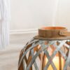 Decorative Lantern With Handle, Wooden Lantern For Indoor Outdoor, Home Garden, Wedding - Silver - Image 7