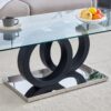 Modern Style Glass Top Coffee Table, Suitable For Living Rooms And Lounge Areas - Black - Image 6