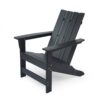 Enigmara - Outdoor High Density Resin Adirondack Chair - Black - Image 4