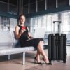 20" / 24" / 28" 3 Pieces / Set Spinner Wheel Luggage, Carry On Suitcase, With Cup Holder & USB Port & Phone Holder - Black - Image 11