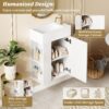 Floating Bathroom Vanity With Resin Basin, Left Side Storage - White - Image 6