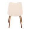 Giovanni - Contemporary Dining Chair (Set of 2) - Walnut / Cream - Image 5