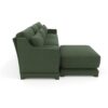 3 Seater Chenille Sofa With Movable Ottomans High Resilience Sponge Easy Installation Wood Base - Green - Image 24