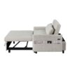 Pull Out Sleep Sofa Bed Loveseats Sofa Couch With Adjsutable Backrest, Storage Pockets, 2 Soft Pillows, USB Ports For Living Room, Bedroom, Apartment, Office - Beige - Image 24