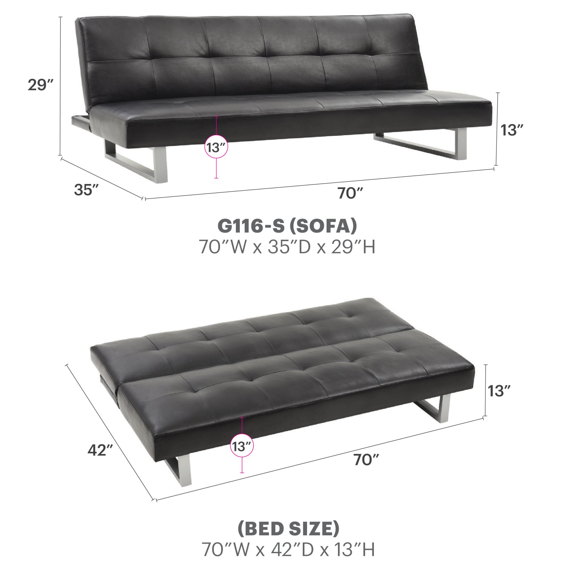 Chroma - Sofa Bed - Black - Image 2