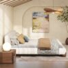 Alpine - King Puffy Modern Platform Bed - Ivory White - Image 11