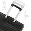Luggage With Tsa Lock Spinner Wheels Hardside Expandable Luggage Travel Suitcase Check In Luggage ABS 24" - Black - Image 4