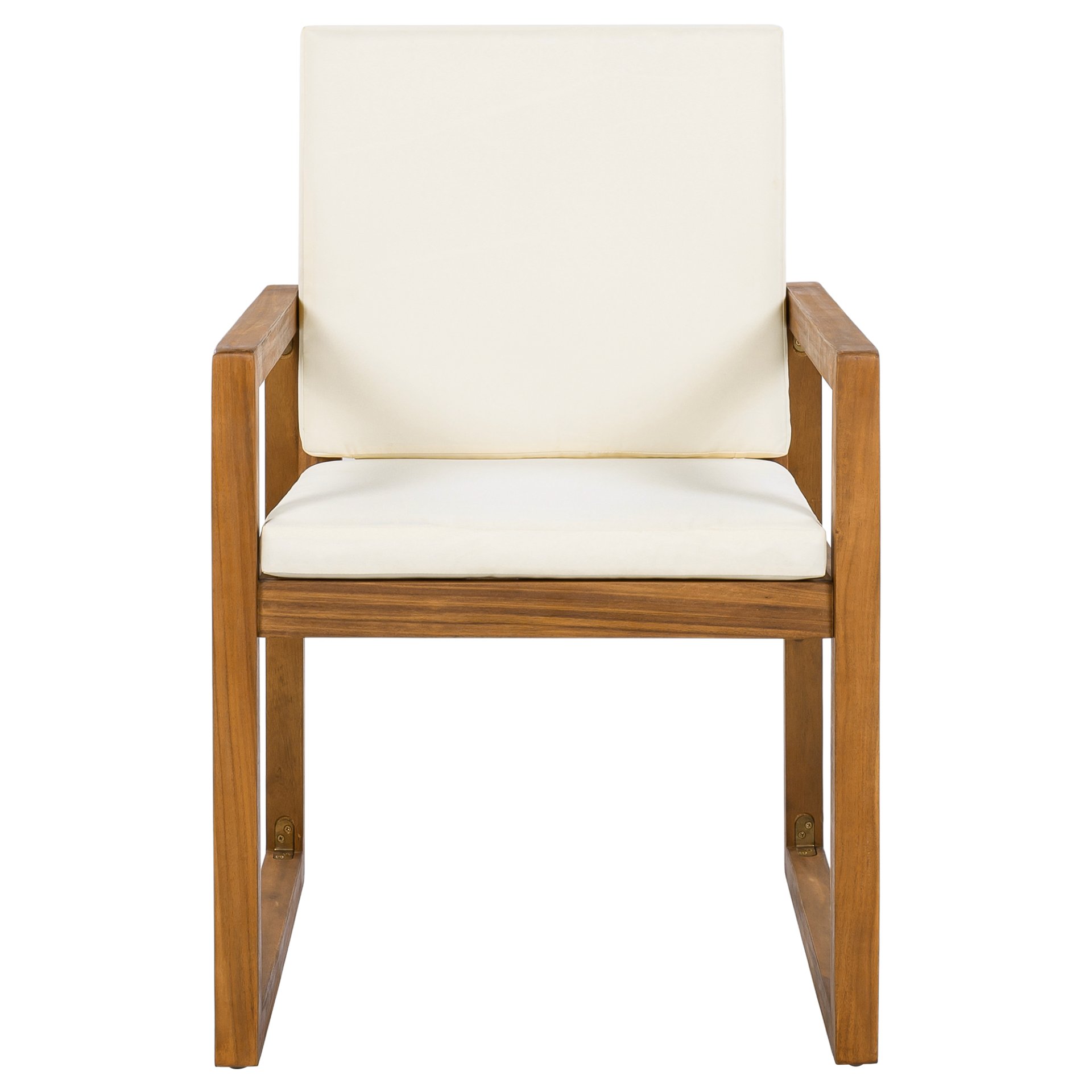 5 Piece Outdoor Patio Dining Set With 4 Armchairs And Table - Beige - Image 17