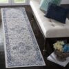 Marfi - 2' X 8' Oriental Runner Rug - Blue / Gray - Image 2