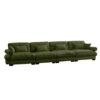 Super Comfort Oversized Modular Velvet Sectional Sofa With Movable Ottoman - Olive Green - Image 6