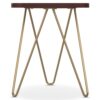 Patrice - Metal And Wood Accent Table - Dark Brown - Image 4