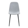 Comfortable, Linen Cotton Dining Chair Set Six Pieces - Light Gray - Image 15