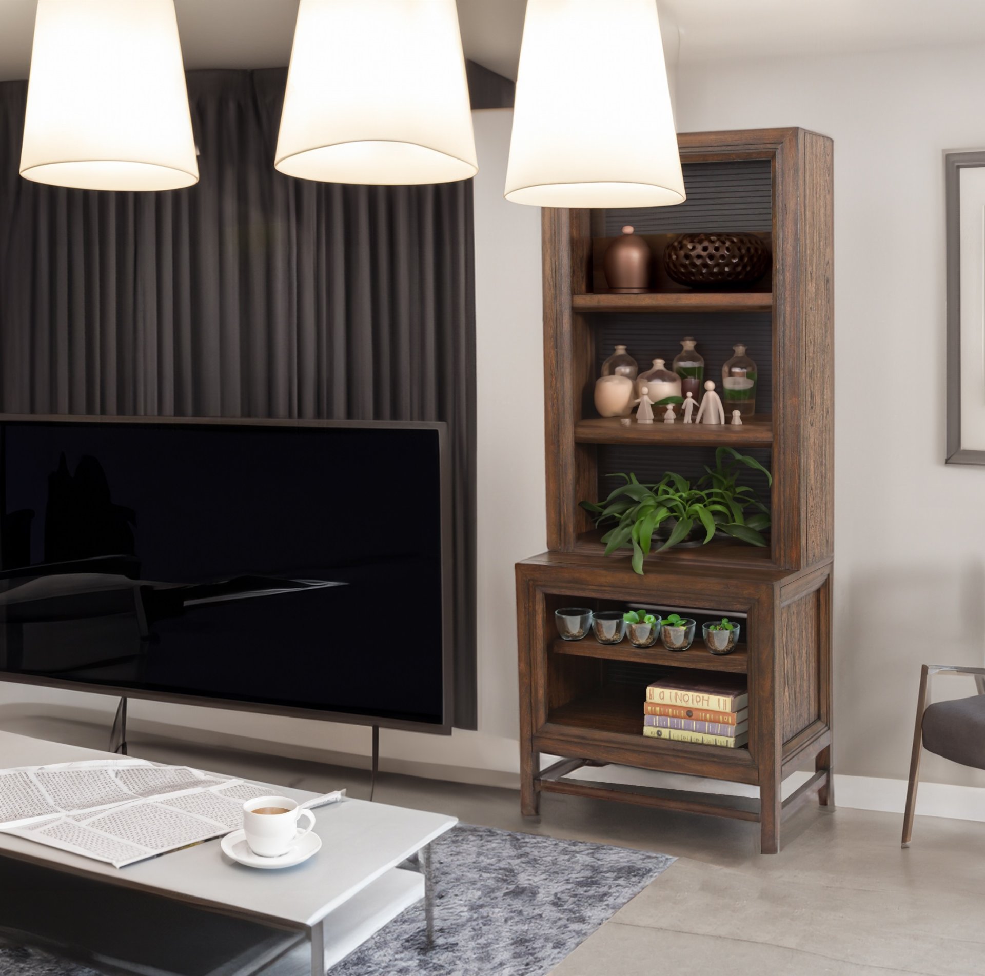 Branson - Bookcase Pier, Two Tone - Brown - Image 2