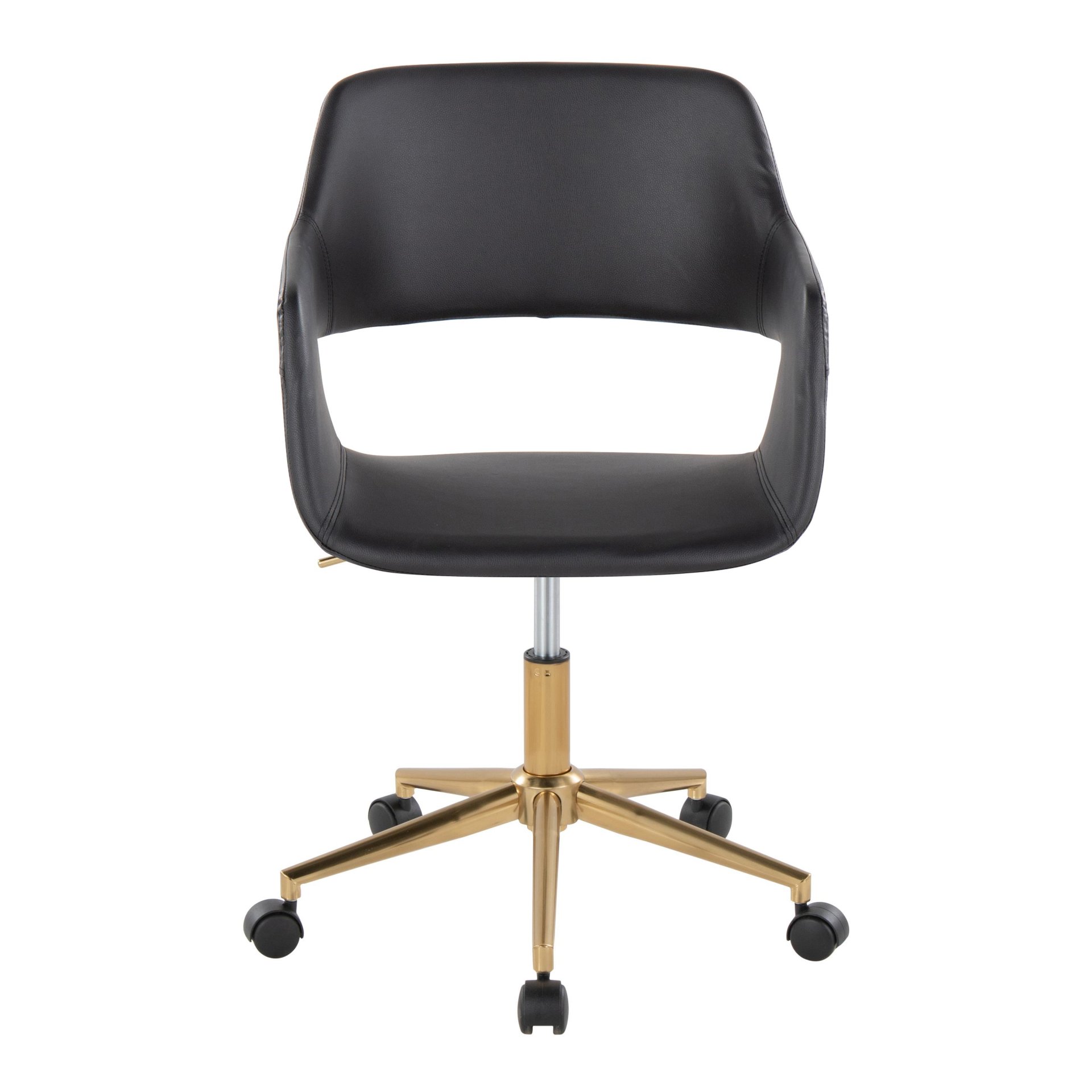 Margarite - Contemporary Task Chair - Gold / Black - Image 5