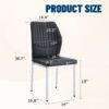 Luxury Simple Chair (Set of 4) High Resilience Dining Chair - Black / Silver - Image 2
