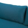 Claremont - 3 Seater Daybed With Rattan Arms And Cushions, Acacia Wood Frame - Teak / Teal - Image 11