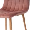 Modern Velvet Dining Chair (Set of 4) With Backrest And Metal Legs For Kitchen And Living Room - Pink - Image 5