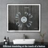 LED Bathroom Vanity Mirror Wall Mounted Adjustable White / Warm / Natural Lights Anti-Fog Touch Switch With Memory Modern Smart Large Bathroom Mirrors - Silver - Image 4