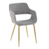 Margarite - Contemporary Dining Chair (Set of 2) - Gold / Gray - Image 2