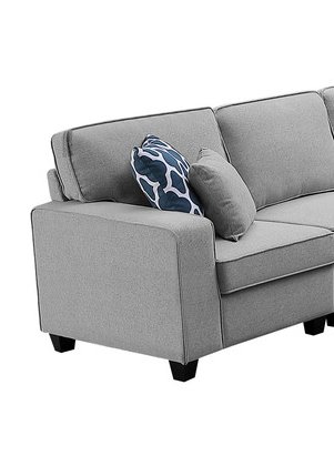Sonoma - 6 Piece Modular L-Shape Sectional Sofa With Ottoman - Light Gray - Image 4