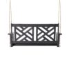 Alejandro - Acacia Wood Porch Swing With Slat Panel Seating - Dark Gray - Image 10