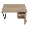 Computer Desk, Home Office, Laptop, Left, Right Set-Up, Storage Drawers, Work, Contemporary, Modern - Taupe - Image 4