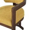 7 Piece Elegant Dining Set With Upholstered Wood Dining Chairs - Yellow / Walnut / Rich Mahogany - Image 19