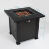 28" Square Fire Pit Table - Brown - Image 5