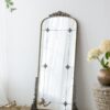 Antique Arched Mirror With Metal Frame, Full Length Mirror For Living Room Bathroom Entryway - Gold - Image 4