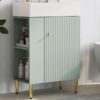 Bathroom Vanity, Combo Cabinet, Bathroom Storage Cabinet, Single Ceramic Sink, Left Side Storage - Green - Image 19