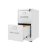 Premium 2 Drawer File Cabinet With Lock, Metal Vertical Design, A4 Legal / Letter Size, Steel, Compact Dimensions - White - Image 4