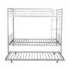 Full Over Full Metal Bunk Bed With Trundle - Silver - Image 11