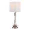 Lenuxe - Contemporary Table Lamp Built In USB Port (Set of 2) - Nickel / White - Image 3