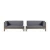Brava - X Back Left Right Corner Bench Set - Dark Gray - Image 3