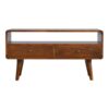 Curved Media Unit - Chestnut - Image 10