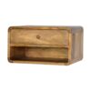 Floating Curve Open Slot Nightstand - Oak - Image 3