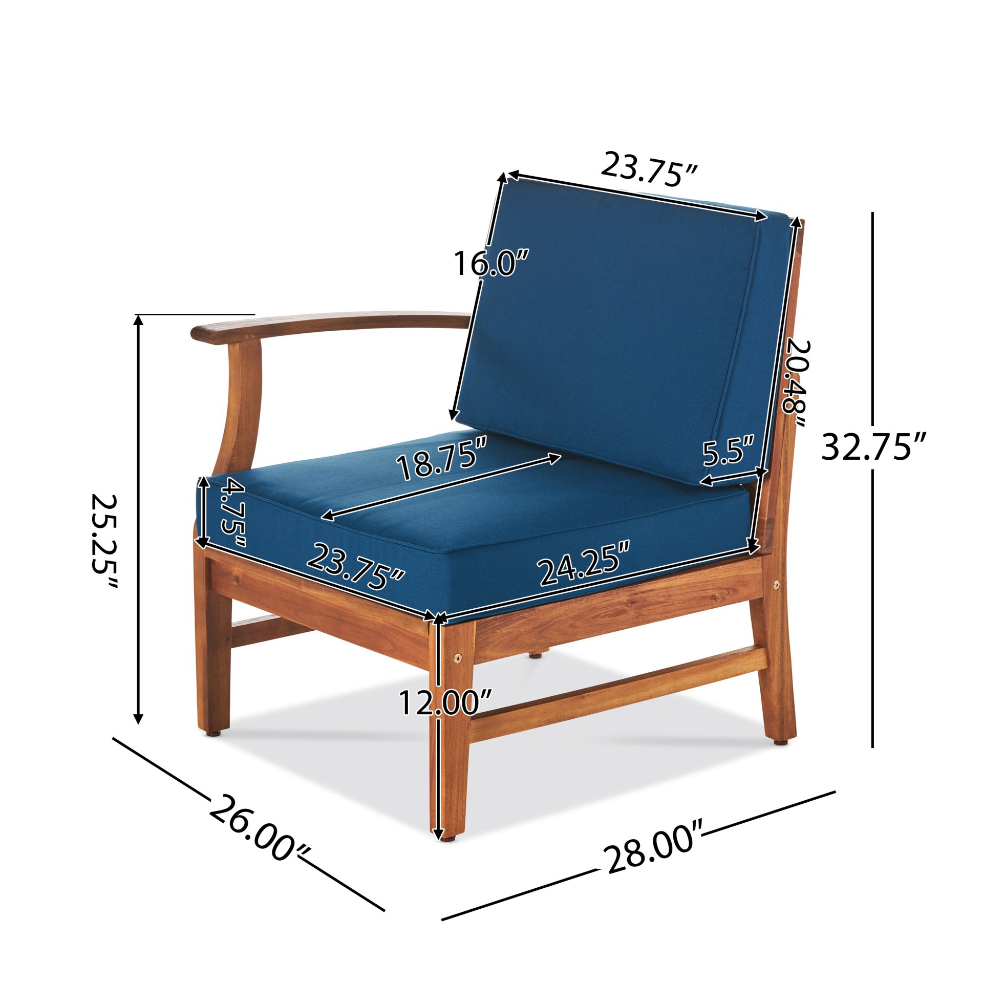 Perla - 5 Pieces Sofa Set - Blue - Image 5