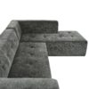 Modular Combination Living Room Sofa Set, Modern Minimalist Sofa, Living Room Upholstered Sofa Bed, Bedroom, 2 Pieces Computer Free Combination, L - Shaped - Black Gray - Image 22
