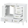 Vintage Style 36" Bathroom Vanity With Sink, Soft Closing Door, 4 Different Size Drawers Frame - White - Image 19